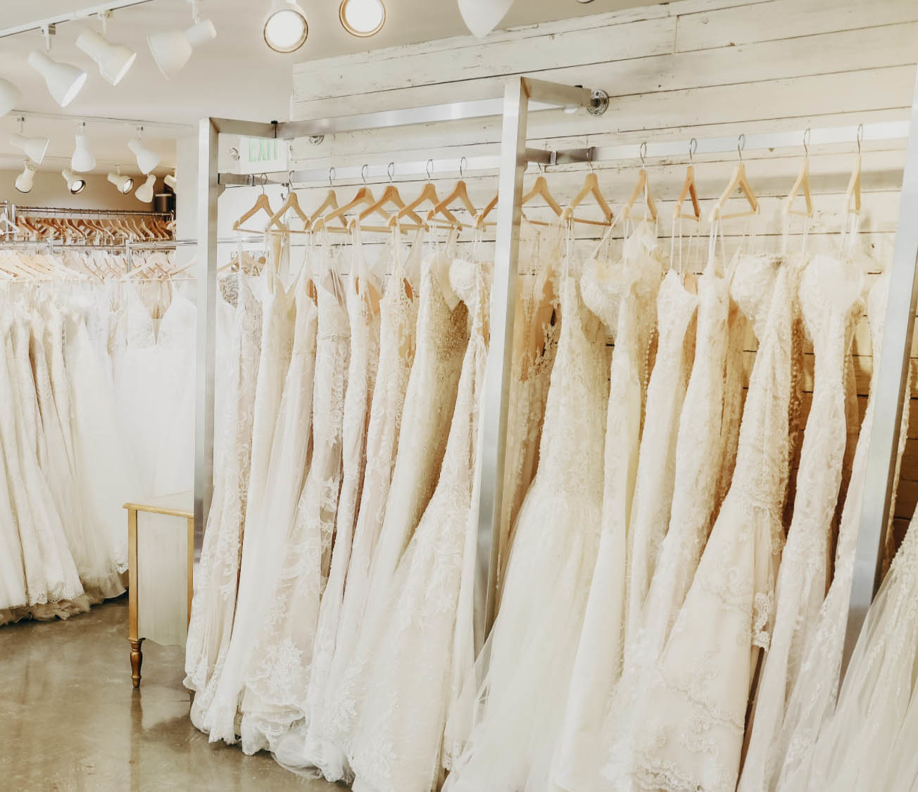 Photo of the bridal gowns. Mobile Image