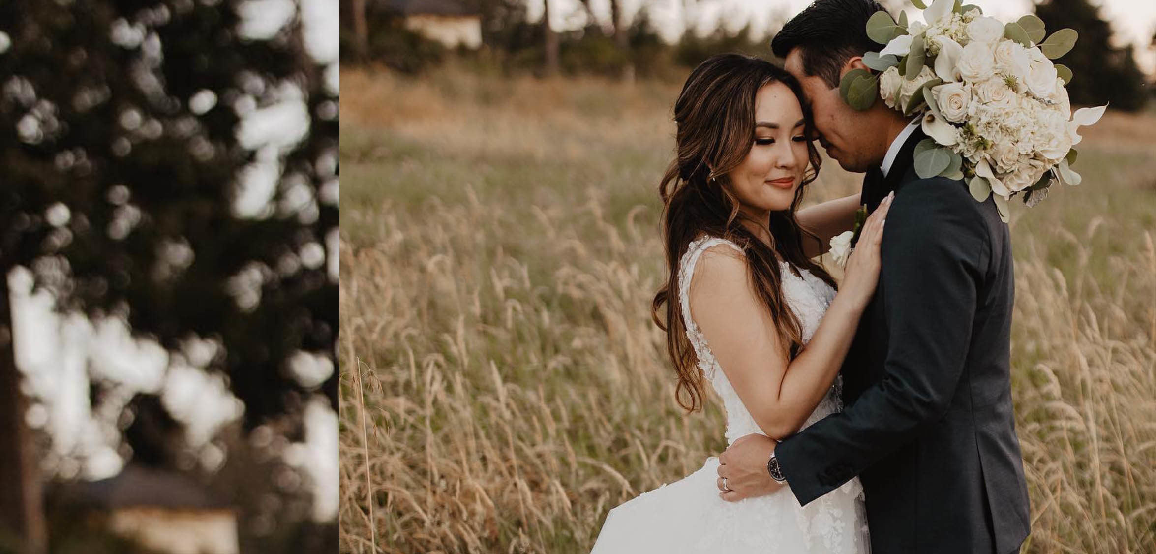 Photo of the real bride and groom.